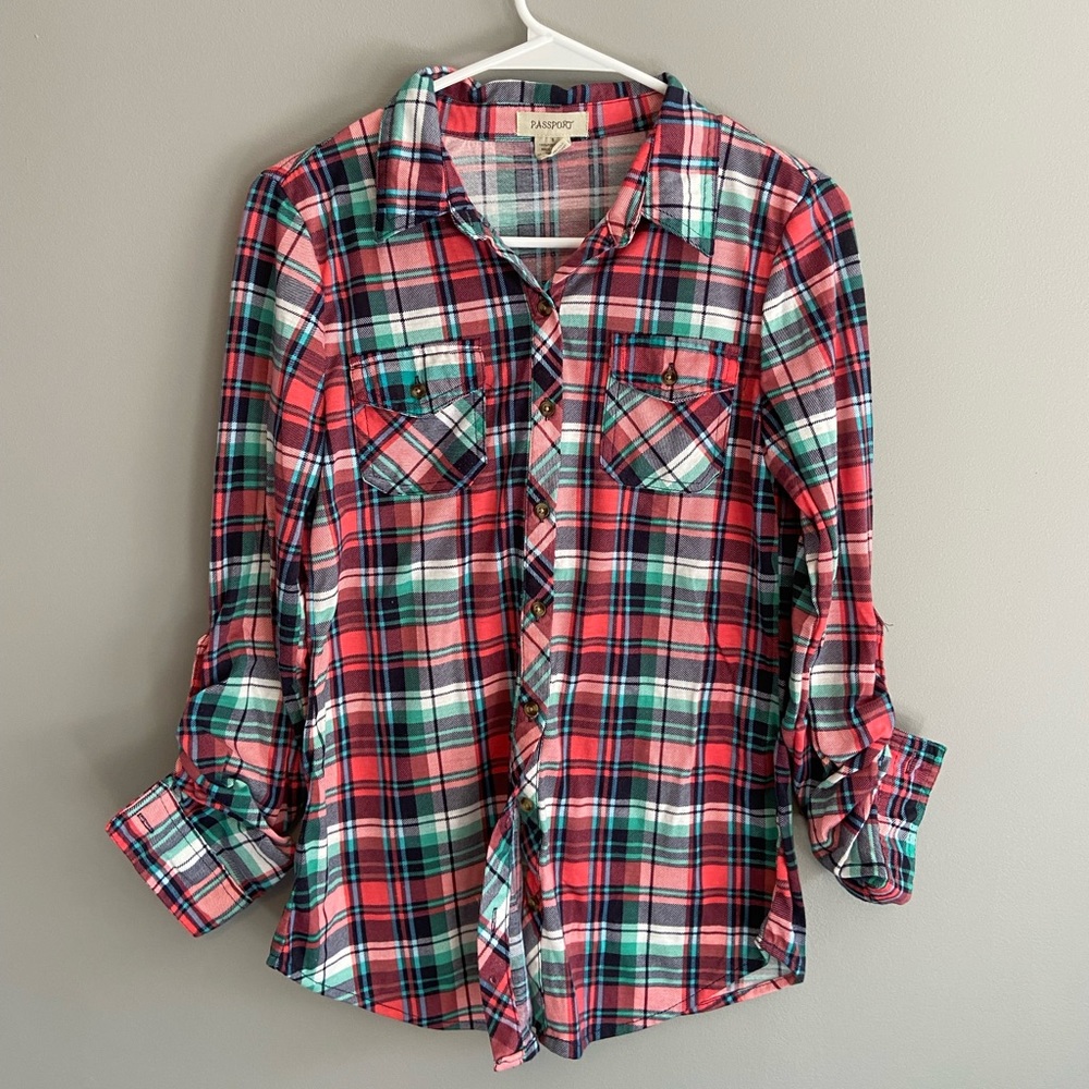 Colorful Plaid Top